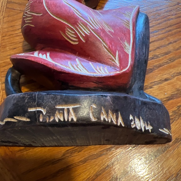 Hand Carved Wood Statue - EUC - Picture 5 of 13